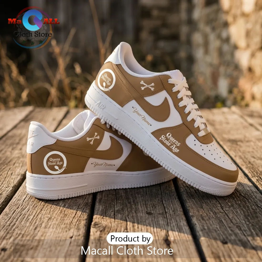 Queens of the Stone Age Custom Air Force 1 Low Top Sneakers Queens of the Stone Age Custom Air Force 1 Low Top Sneakers