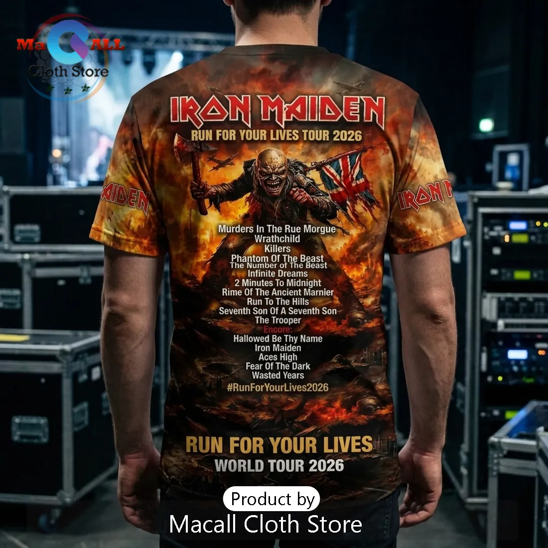 Run For Your Lives 2026 Tour Iron Maiden T-Shirt Run For Your Lives 2026 Tour Iron Maiden T-Shirt