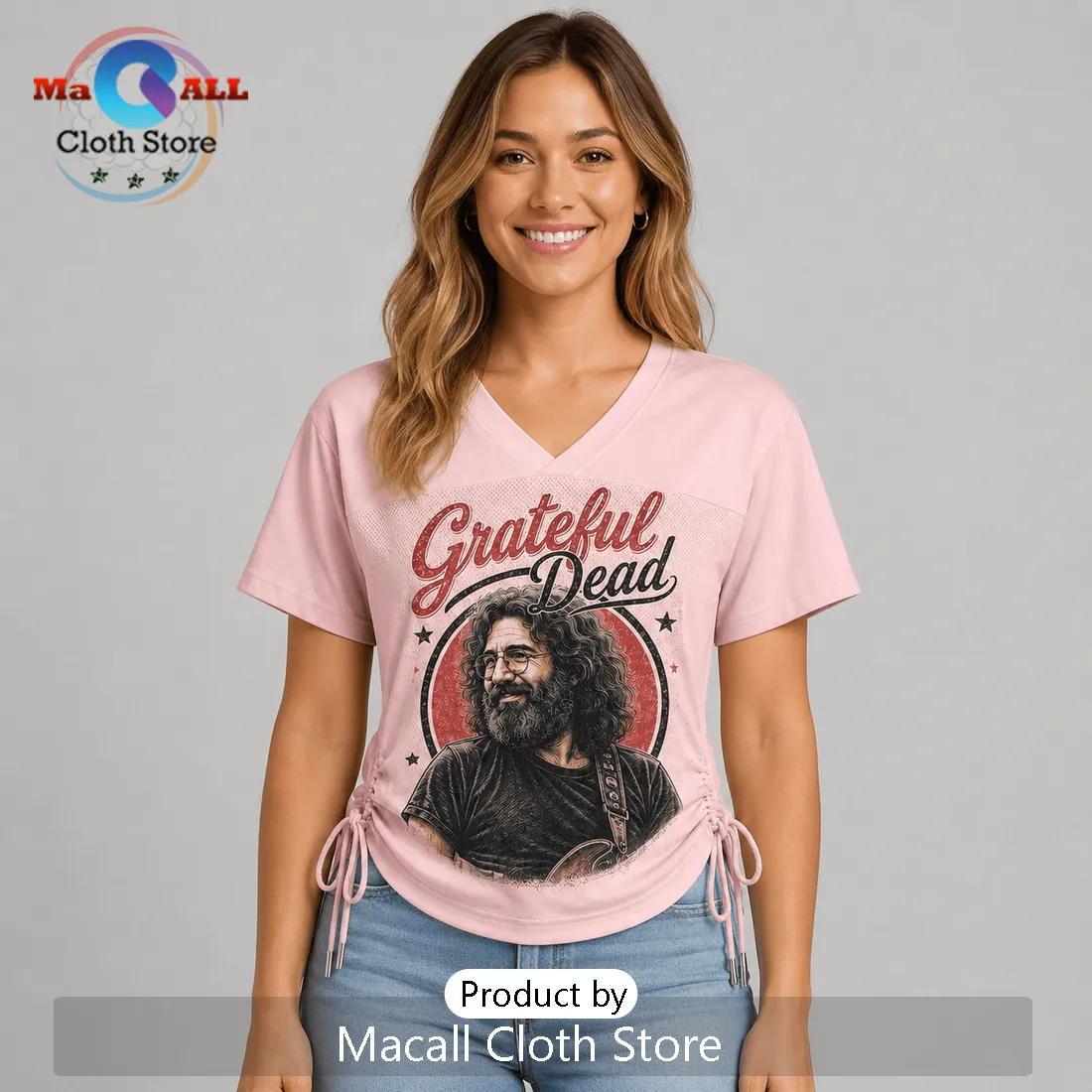Grateful Dead Jerry Garcia Retro Lace-Up Jersey Grateful Dead Jerry Garcia Retro Lace-Up Jersey