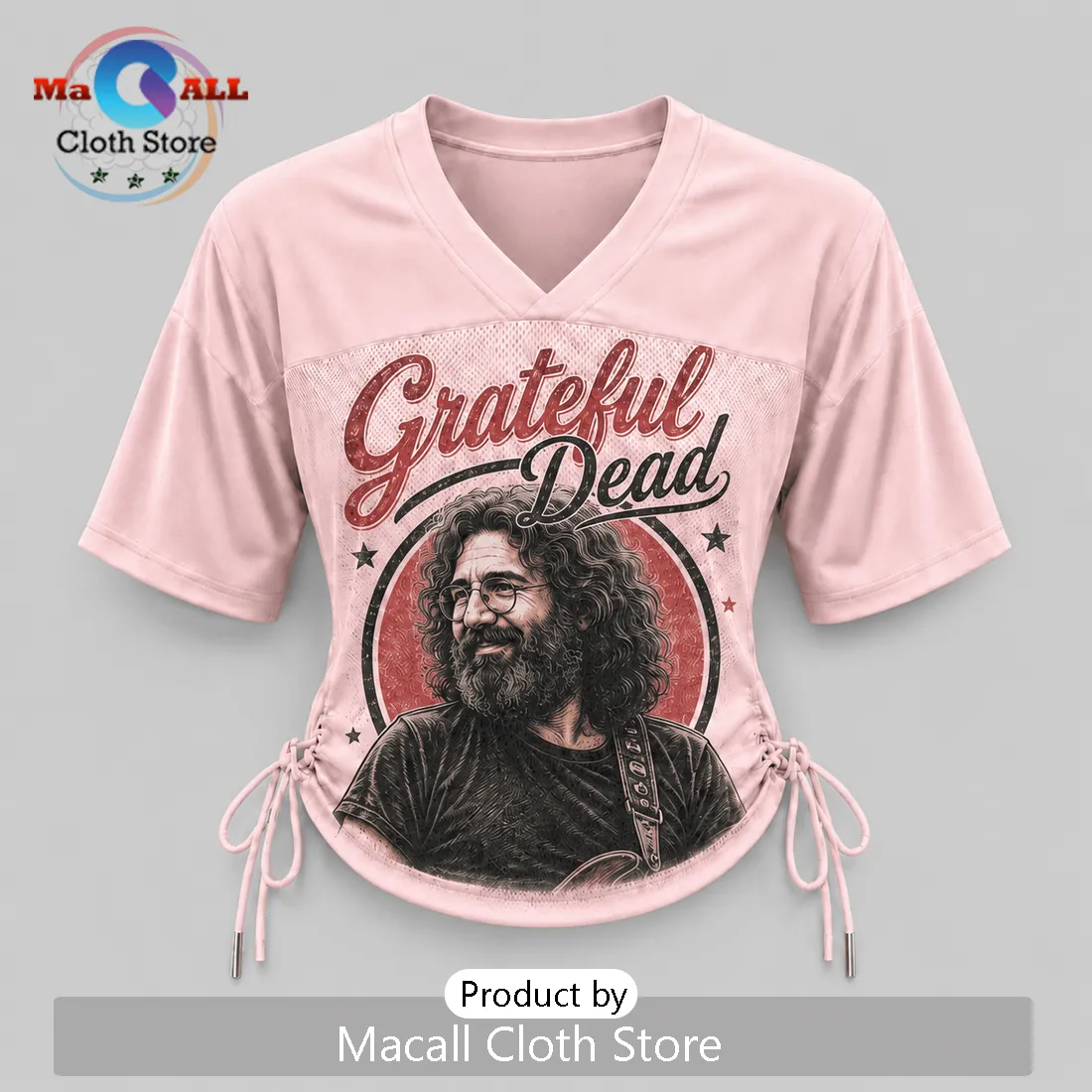 Grateful Dead Jerry Garcia Retro Lace-Up Jersey Grateful Dead Jerry Garcia Retro Lace-Up Jersey