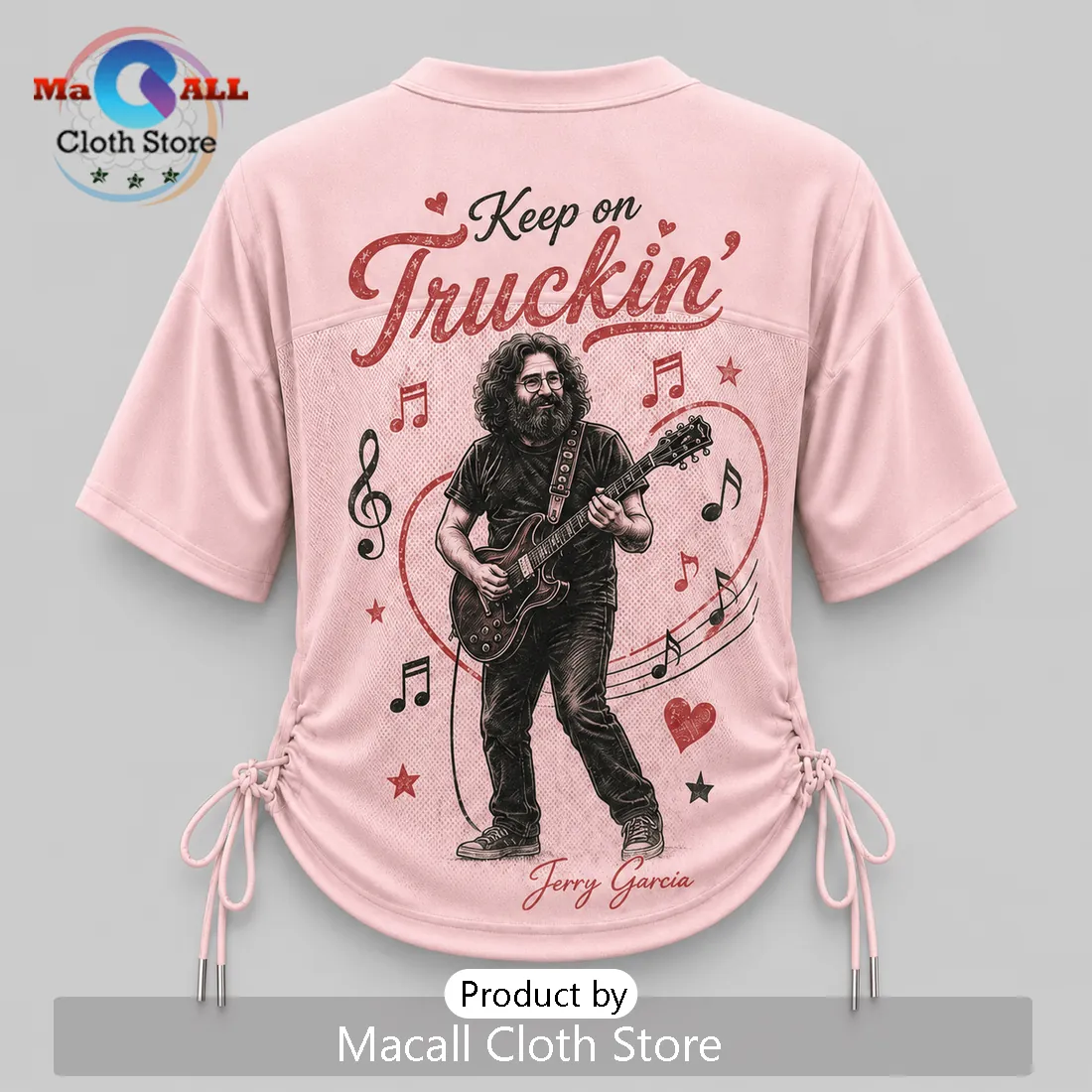 Grateful Dead Jerry Garcia Retro Lace-Up Jersey Grateful Dead Jerry Garcia Retro Lace-Up Jersey
