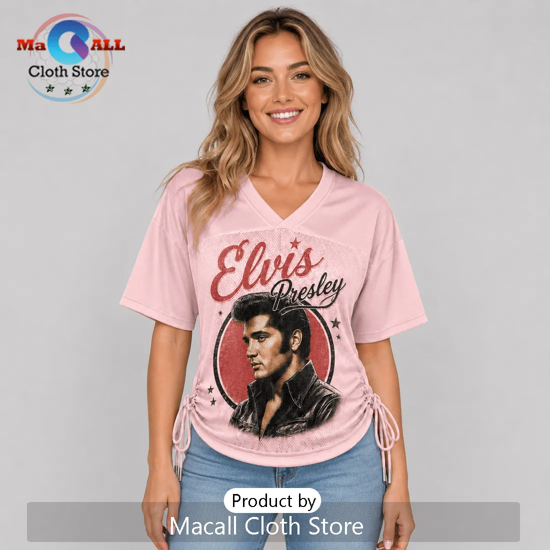 Elvis Presley Can’t Help Falling In Love Pink Lace-Up Jersey Elvis Presley Can’t Help Falling In Love Pink Lace-Up Jersey