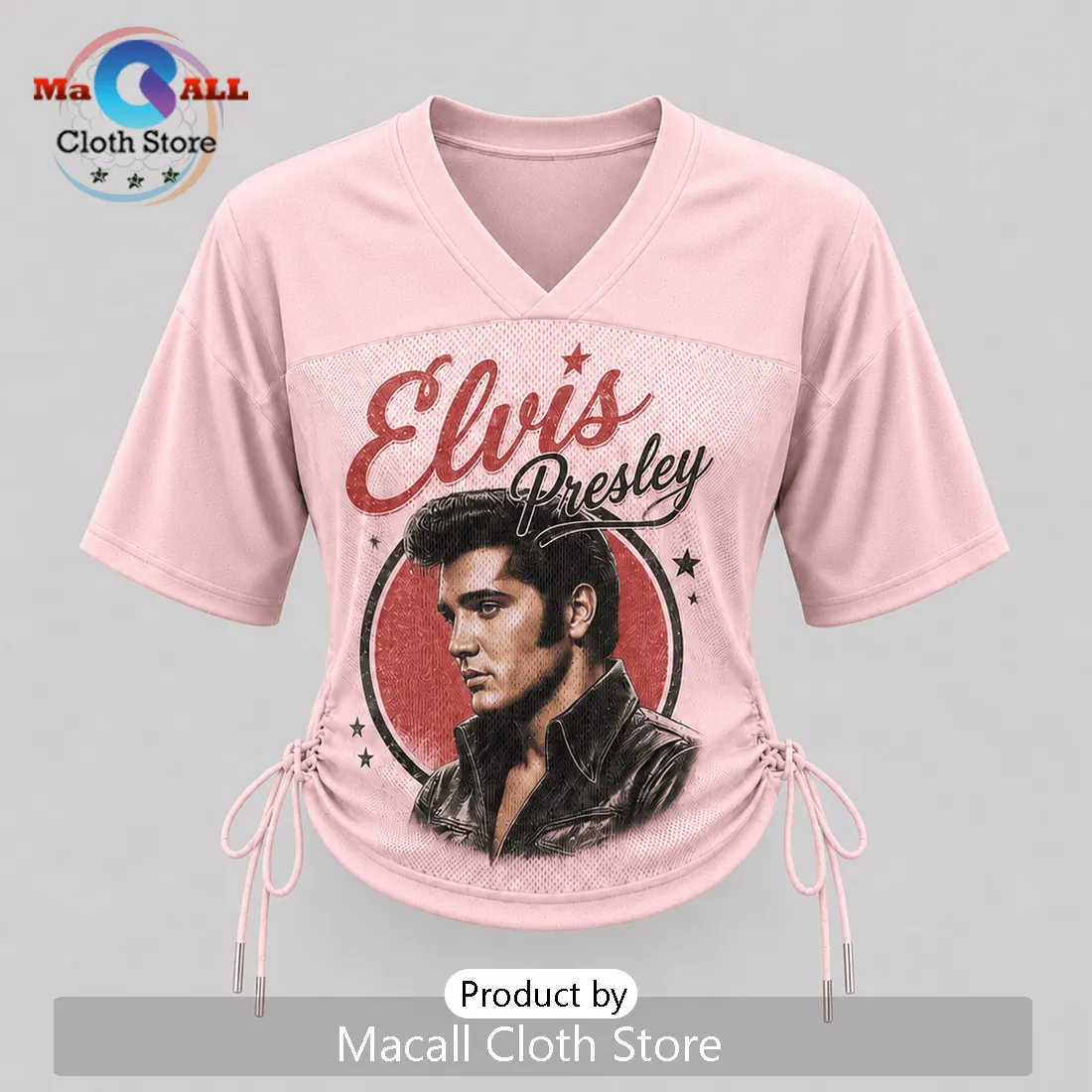Elvis Presley Can’t Help Falling In Love Pink Lace-Up Jersey Elvis Presley Can’t Help Falling In Love Pink Lace-Up Jersey