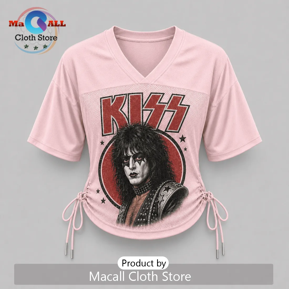 KISS Gene Simmons Pink Lace-Up Jersey KISS Gene Simmons Pink Lace-Up Jersey