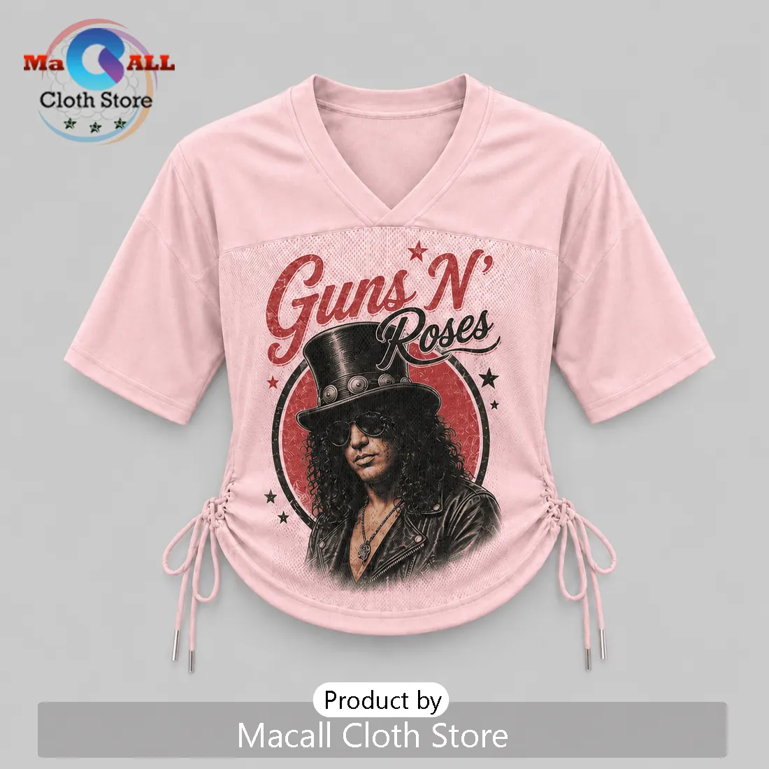 Guns N Roses Sweet Child O Mine Pink Lace-Up Jersey Guns N Roses Sweet Child O Mine Pink Lace-Up Jersey
