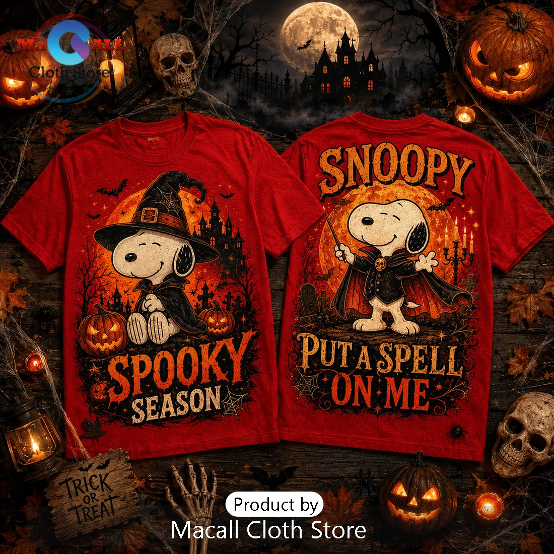 Snoopy Witch Hat Red Halloween T-Shirt Snoopy Witch Hat Red Halloween T-Shirt