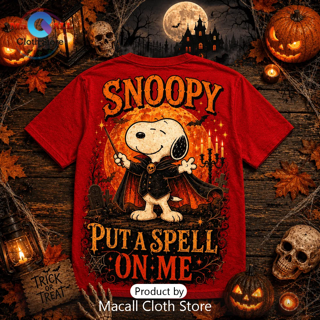 Snoopy Witch Hat Red Halloween T-Shirt Snoopy Witch Hat Red Halloween T-Shirt