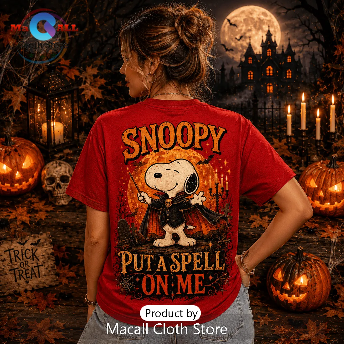 Snoopy Witch Hat Red Halloween T-Shirt Snoopy Witch Hat Red Halloween T-Shirt