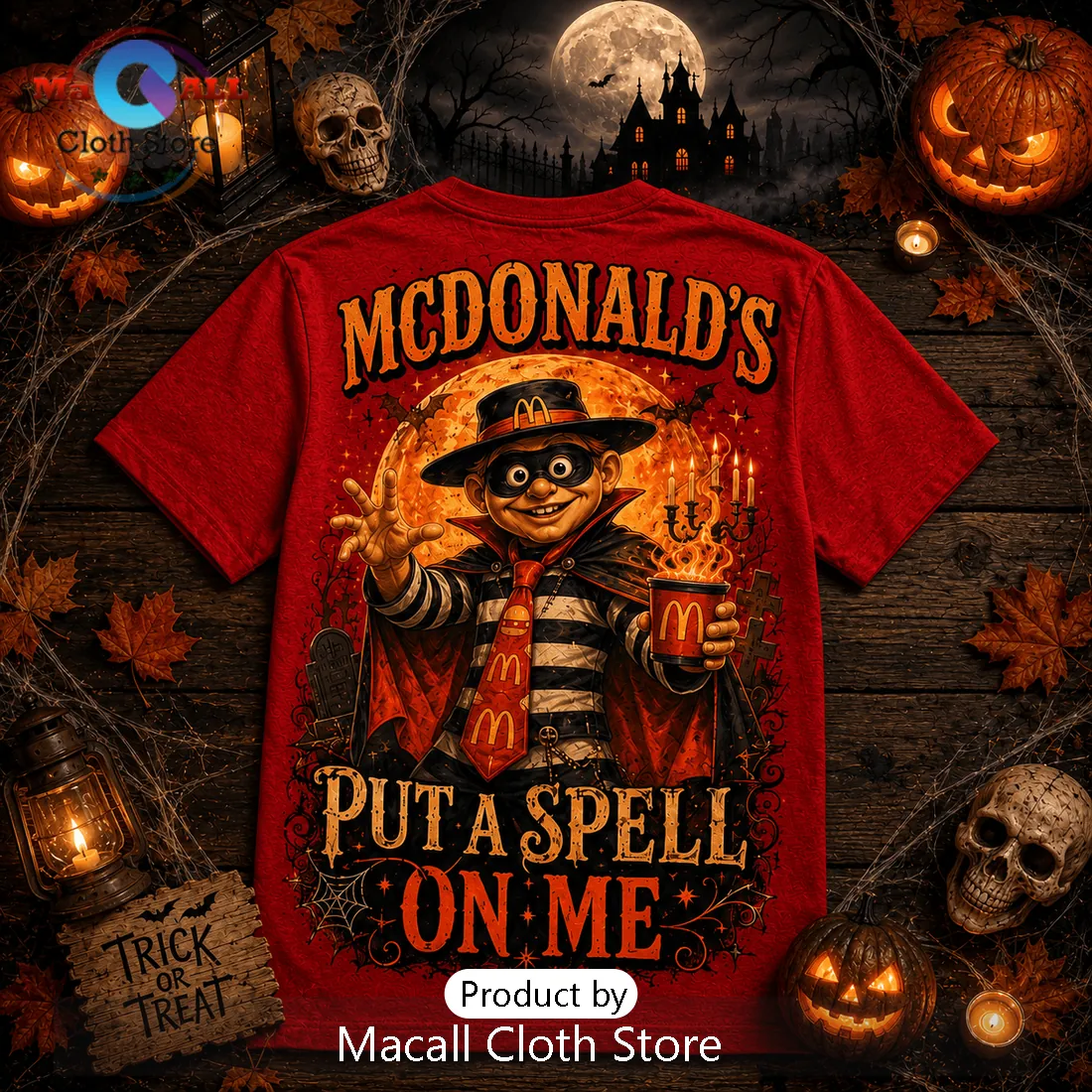 McDonalds Halloween Spooky Season Burger T-Shirt McDonalds Halloween Spooky Season Burger T-Shirt