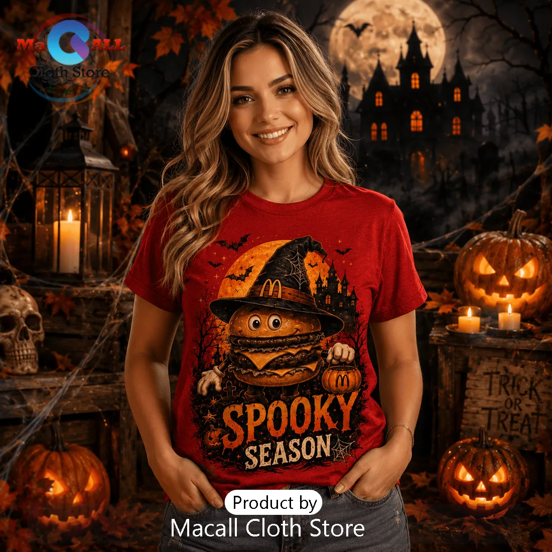 McDonalds Halloween Spooky Season Burger T-Shirt McDonalds Halloween Spooky Season Burger T-Shirt