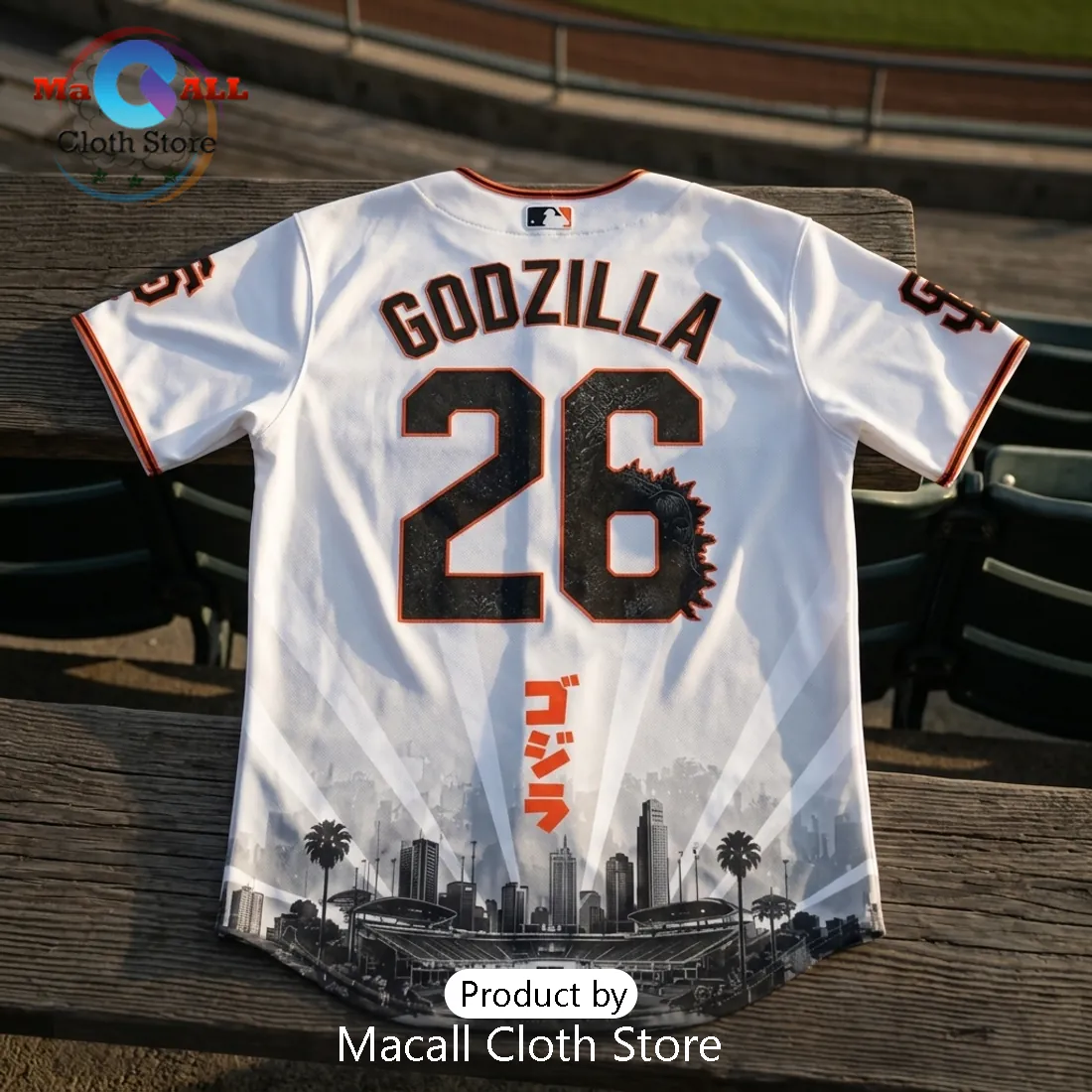 San Francisco Giants x Godzilla Minus One Baseball Jersey San Francisco Giants x Godzilla Minus One Baseball Jersey