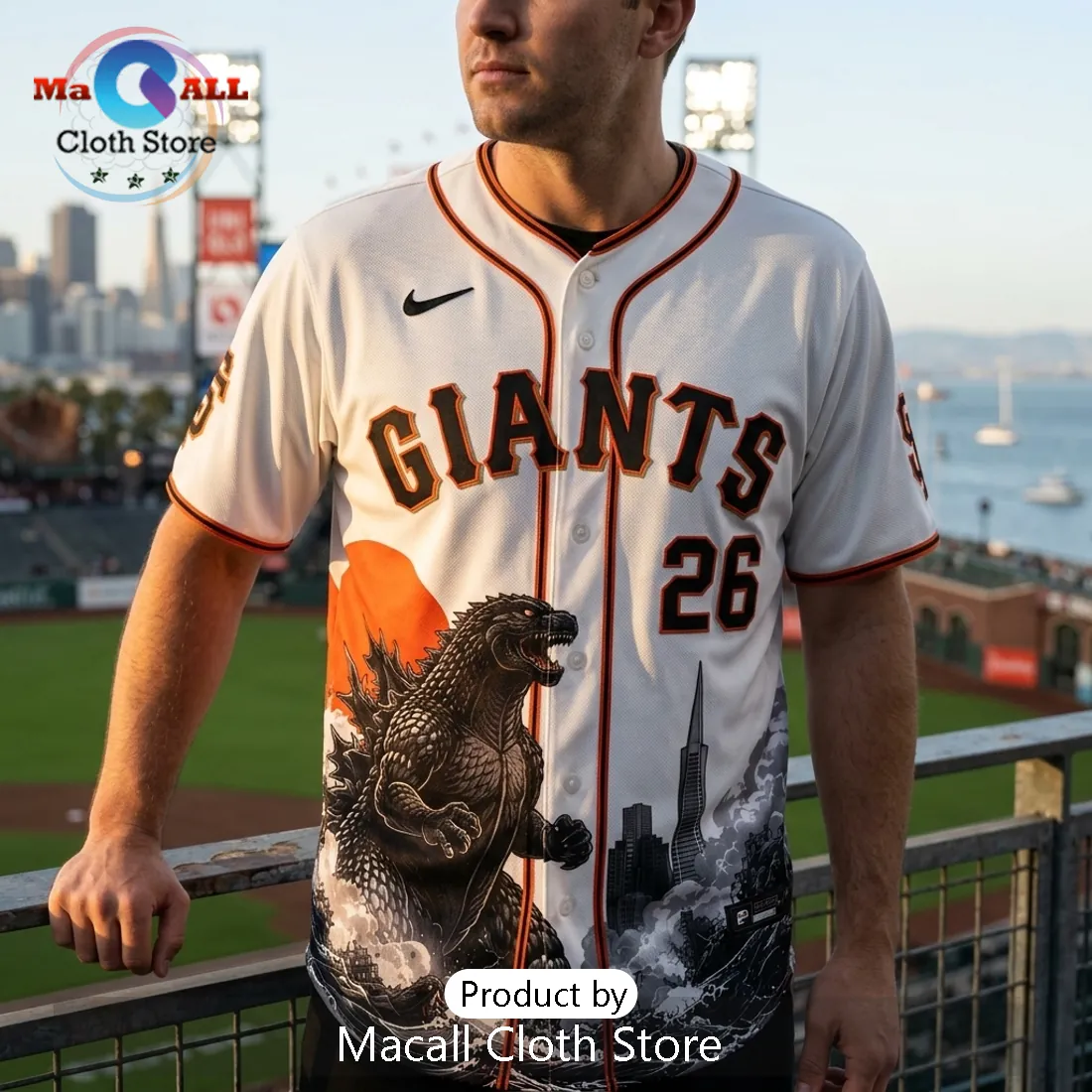 San Francisco Giants x Godzilla Minus One Baseball Jersey San Francisco Giants x Godzilla Minus One Baseball Jersey