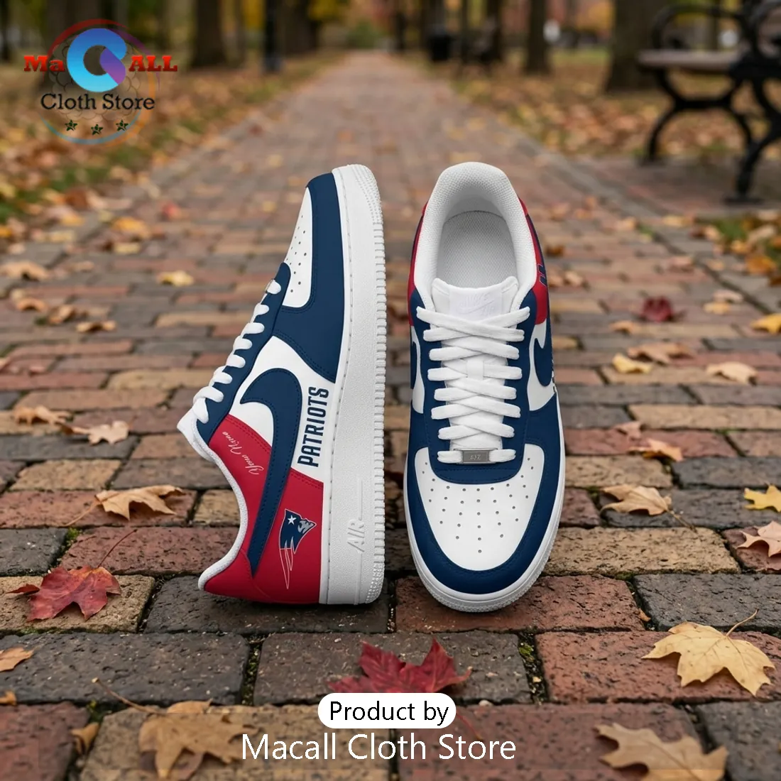 New England Patriots City Skyline Air Force 1 Sneakers New England Patriots City Skyline Air Force 1 Sneakers