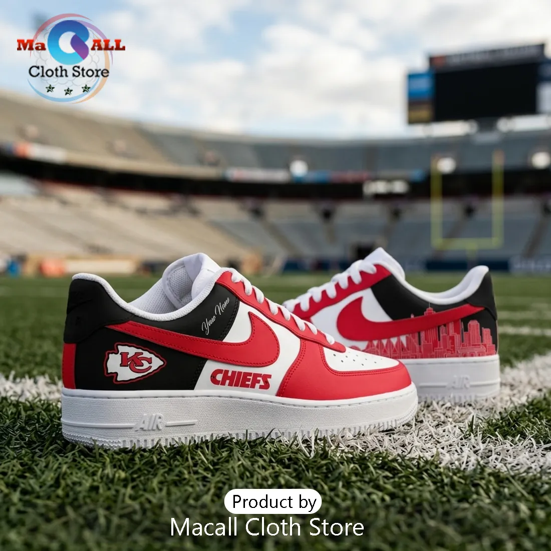 Kansas City Chiefs Heartland City Custom Air Force 1 Sneakers Kansas City Chiefs Heartland City Custom Air Force 1 Sneakers