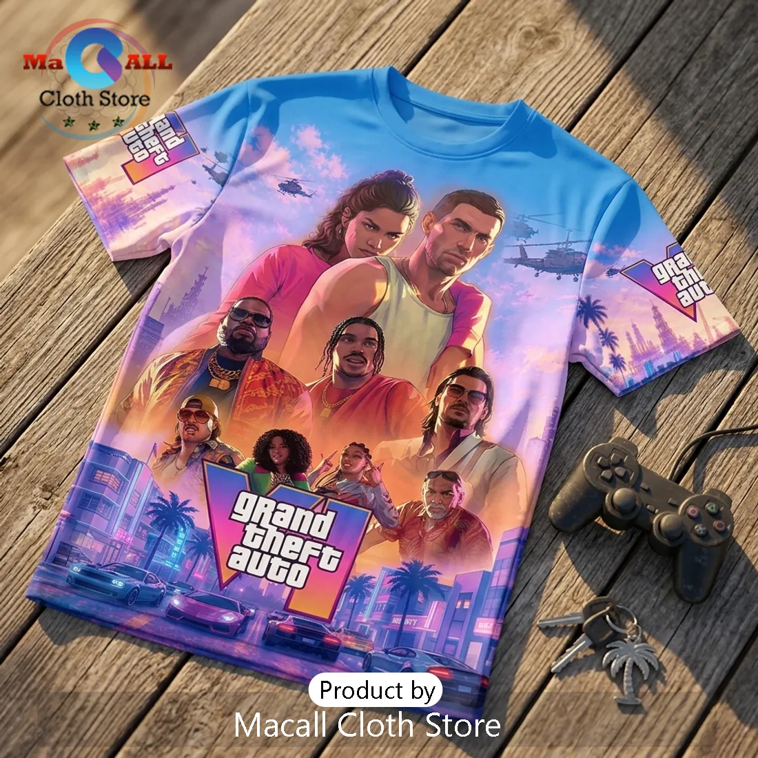 Grand Theft Auto VI Vice City Color Pullover Hoodie 2026 Grand Theft Auto VI Vice City Color Pullover Hoodie 2026