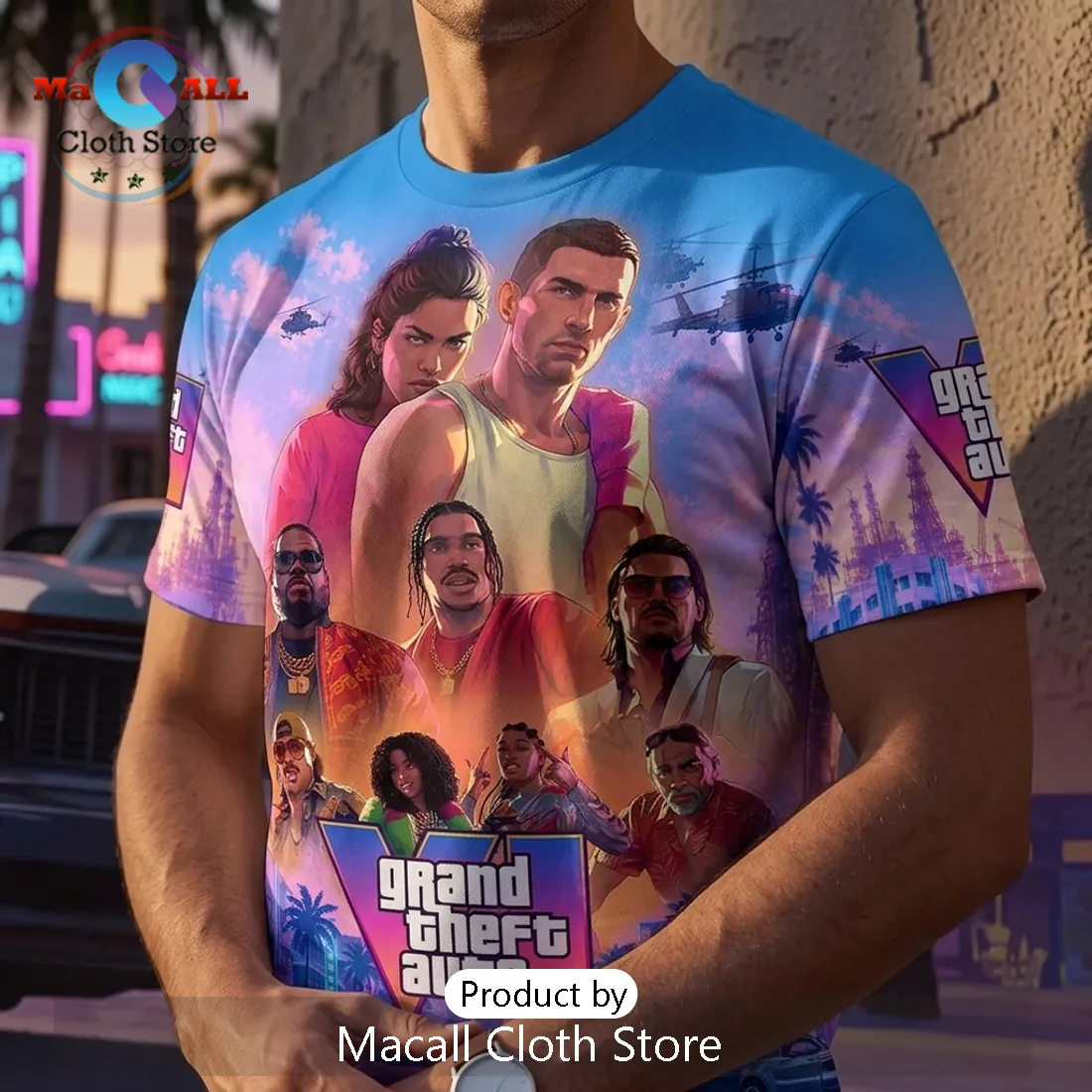 Grand Theft Auto VI Vice City Color Pullover Hoodie 2026 Grand Theft Auto VI Vice City Color Pullover Hoodie 2026