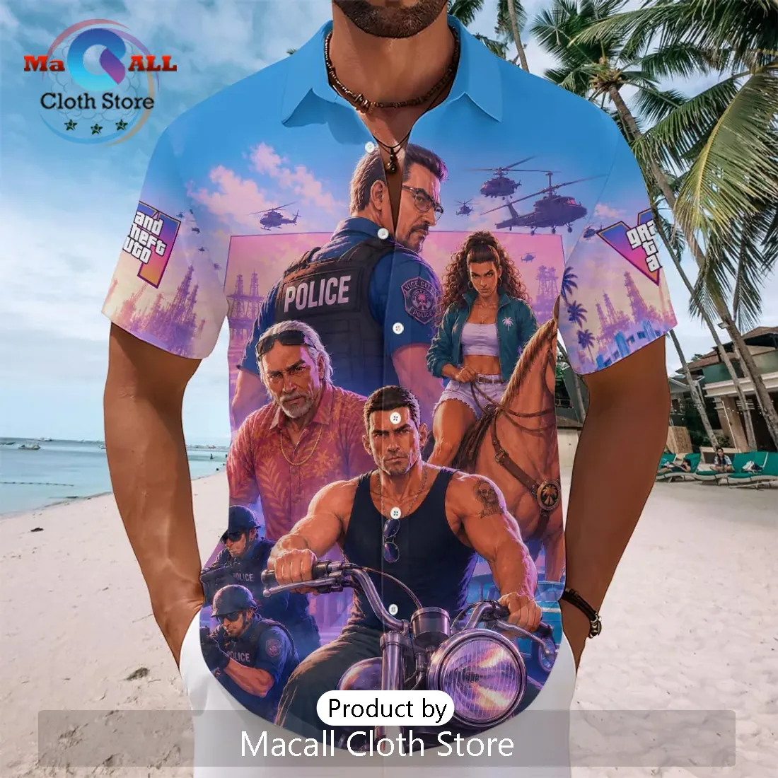 Grand Theft Auto VI Vice City Hawaiian Shirt 2026 Grand Theft Auto VI Vice City Hawaiian Shirt 2026