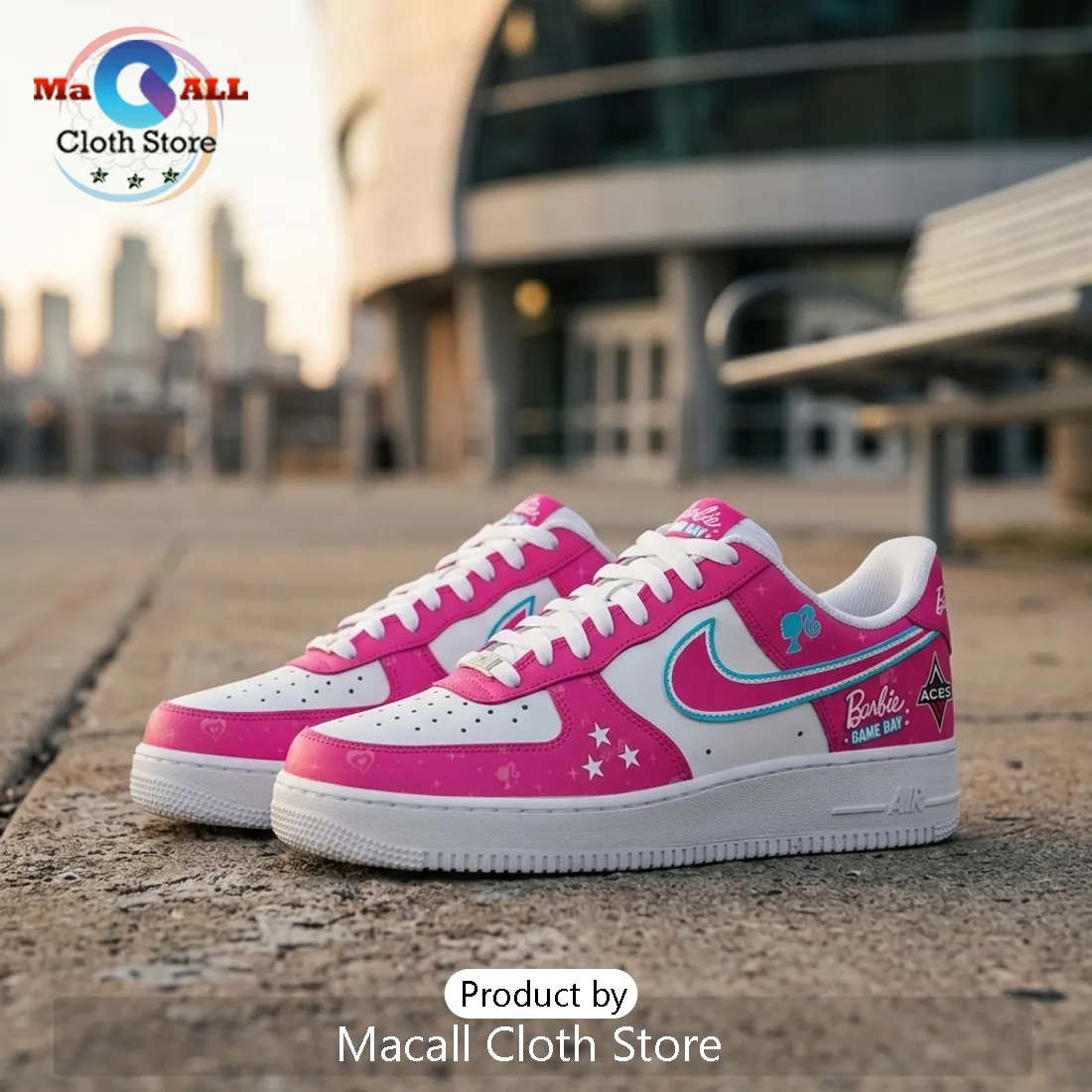 Barbie x Las Vegas Aces 2026 Edition Nike Air Force 1 Shoes Barbie x Las Vegas Aces 2026 Edition Nike Air Force 1 Shoes