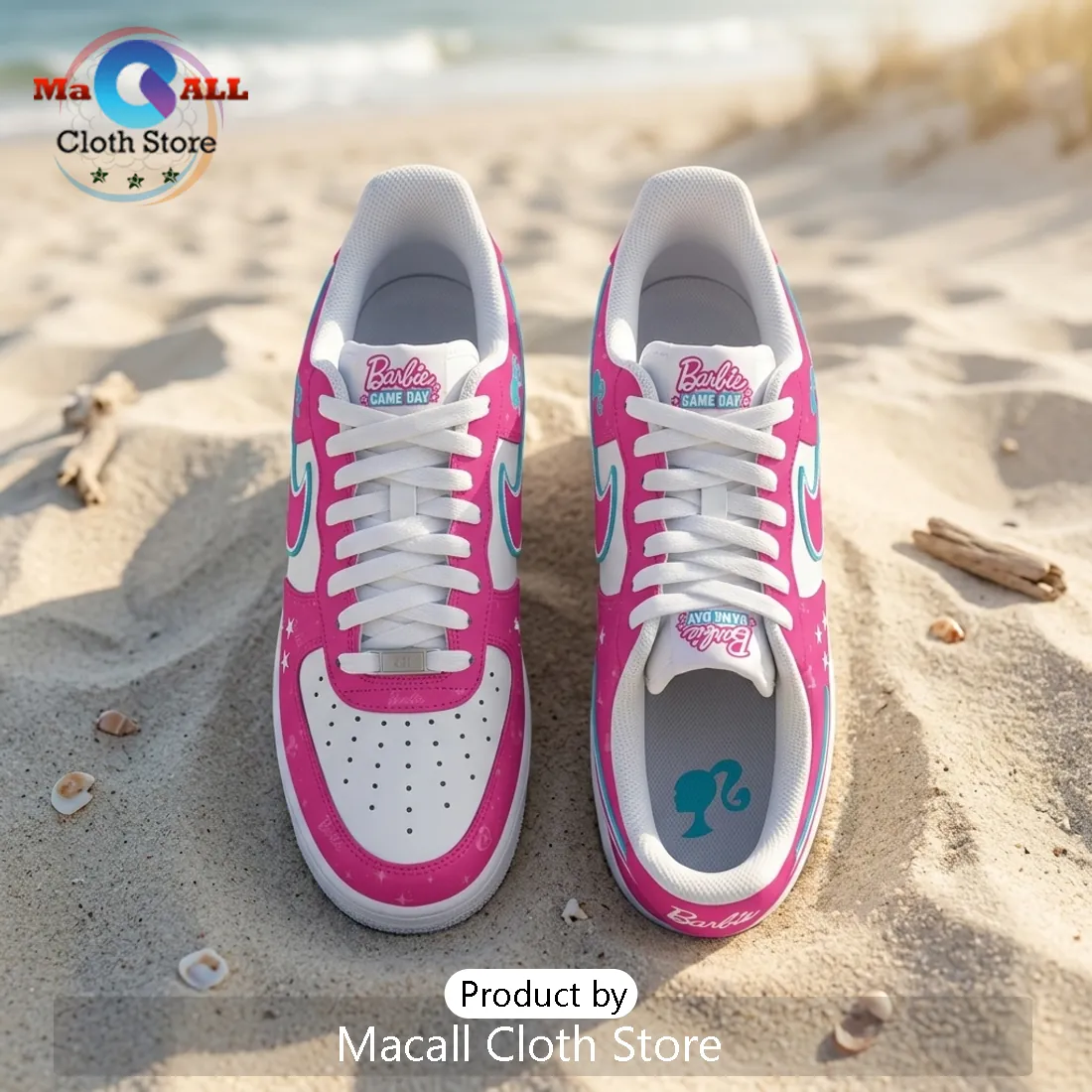 Golden State Valkyries x Barbie Pink Nike Air Force 1 Sneakers Golden State Valkyries x Barbie Pink Nike Air Force 1 Sneakers