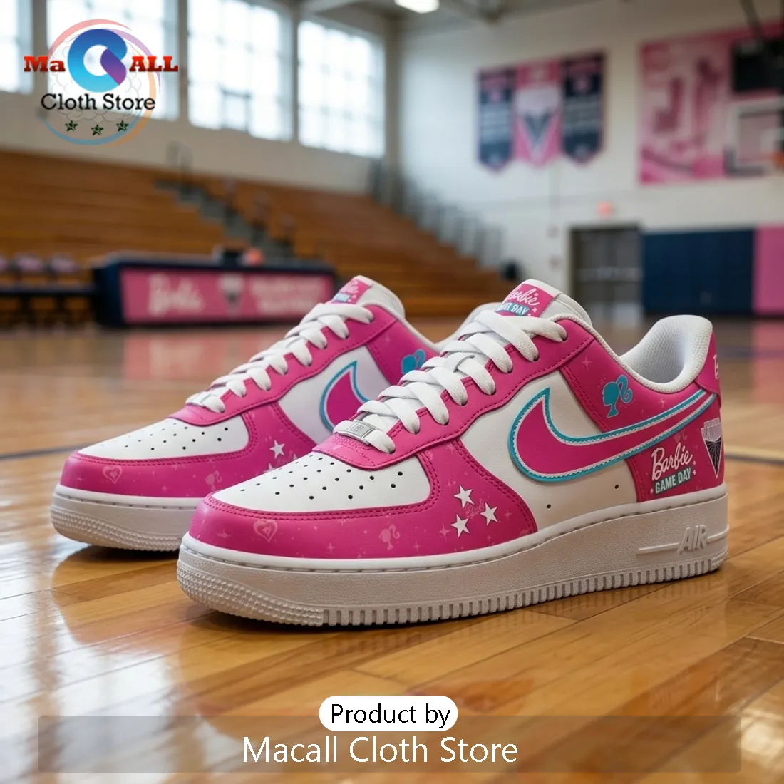 Golden State Valkyries x Barbie Pink Nike Air Force 1 Sneakers Golden State Valkyries x Barbie Pink Nike Air Force 1 Sneakers