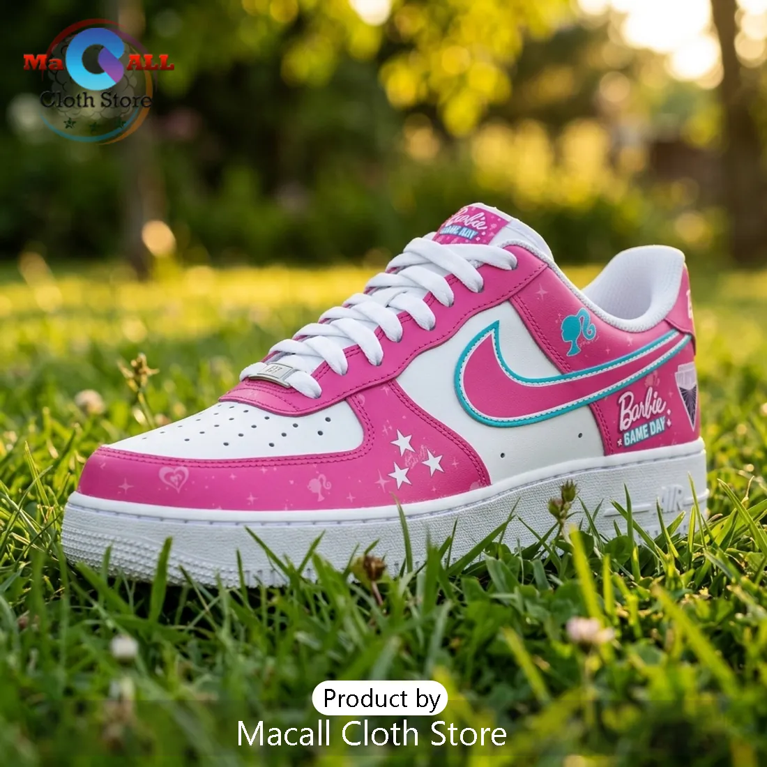 Golden State Valkyries x Barbie Pink Nike Air Force 1 Sneakers Golden State Valkyries x Barbie Pink Nike Air Force 1 Sneakers