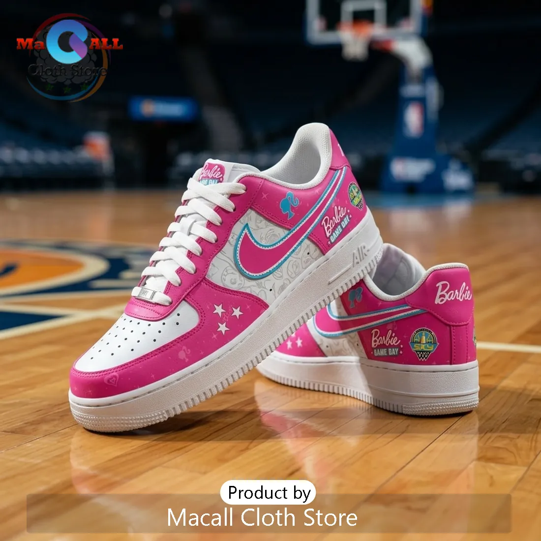 Barbie x Chicago Sky Pink Nike Air Force 1 Sneakers Barbie x Chicago Sky Pink Nike Air Force 1 Sneakers