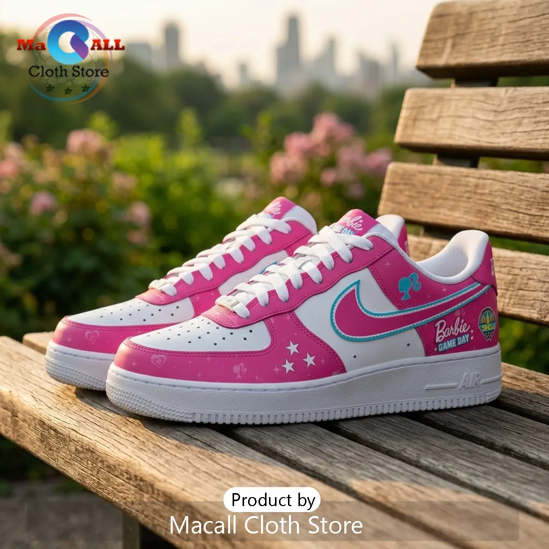 Barbie x Chicago Sky Pink Nike Air Force 1 Sneakers Barbie x Chicago Sky Pink Nike Air Force 1 Sneakers