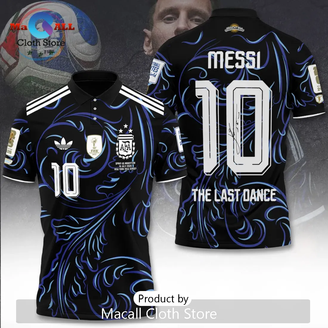 Argentina National Team Messi 2026 World Cup Polo Shirt Argentina National Team Messi 2026 World Cup Polo Shirt