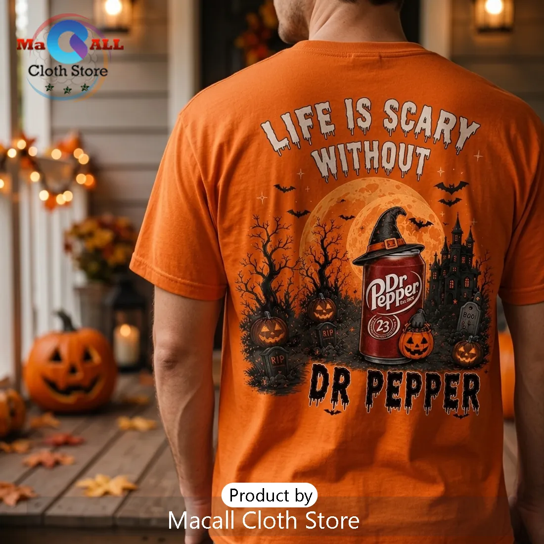 Dr Pepper Halloween Life Is Scary Without Orange T-Shirt Dr Pepper Halloween Life Is Scary Without Orange T-Shirt