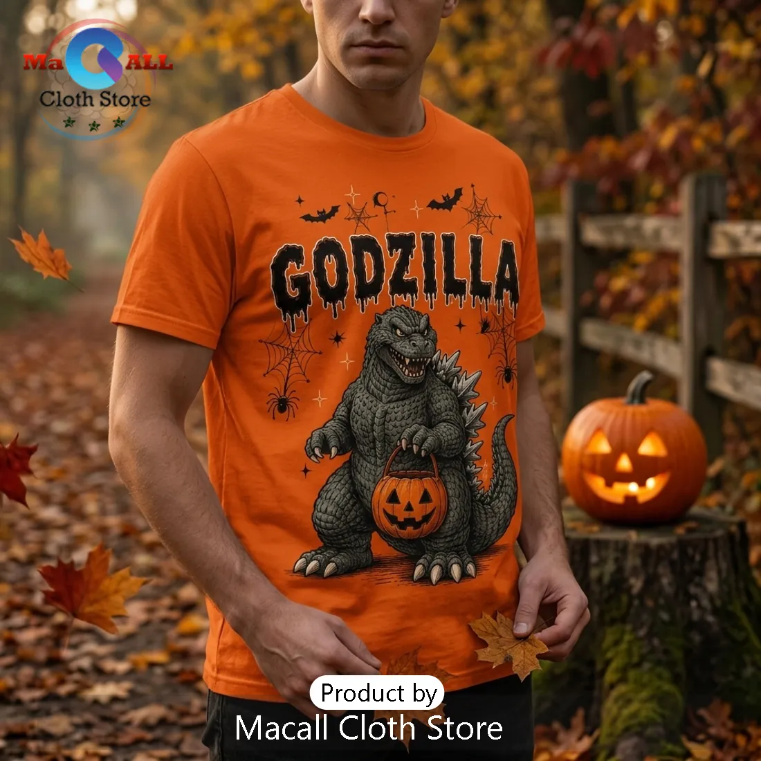 Life Is Scary Without Godzilla Orange T-Shirt Life Is Scary Without Godzilla Orange T-Shirt