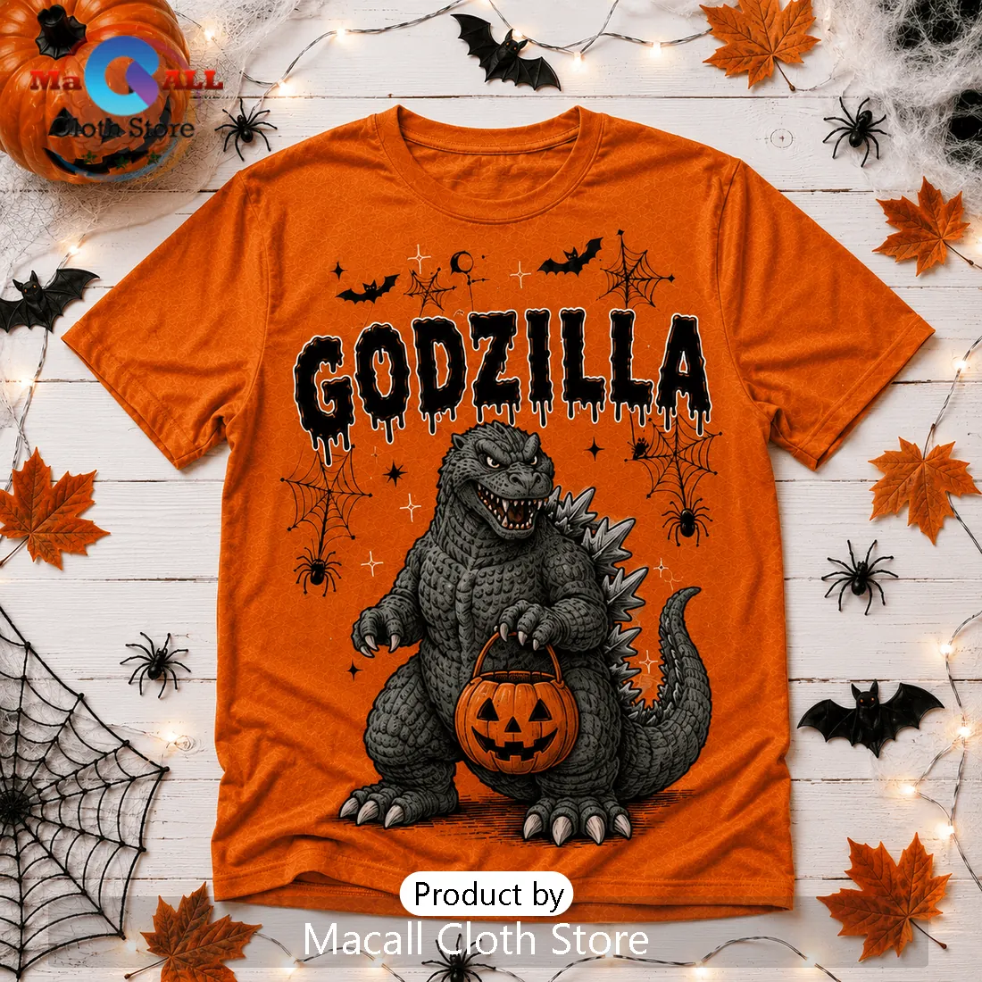 Life Is Scary Without Godzilla Orange T-Shirt Life Is Scary Without Godzilla Orange T-Shirt