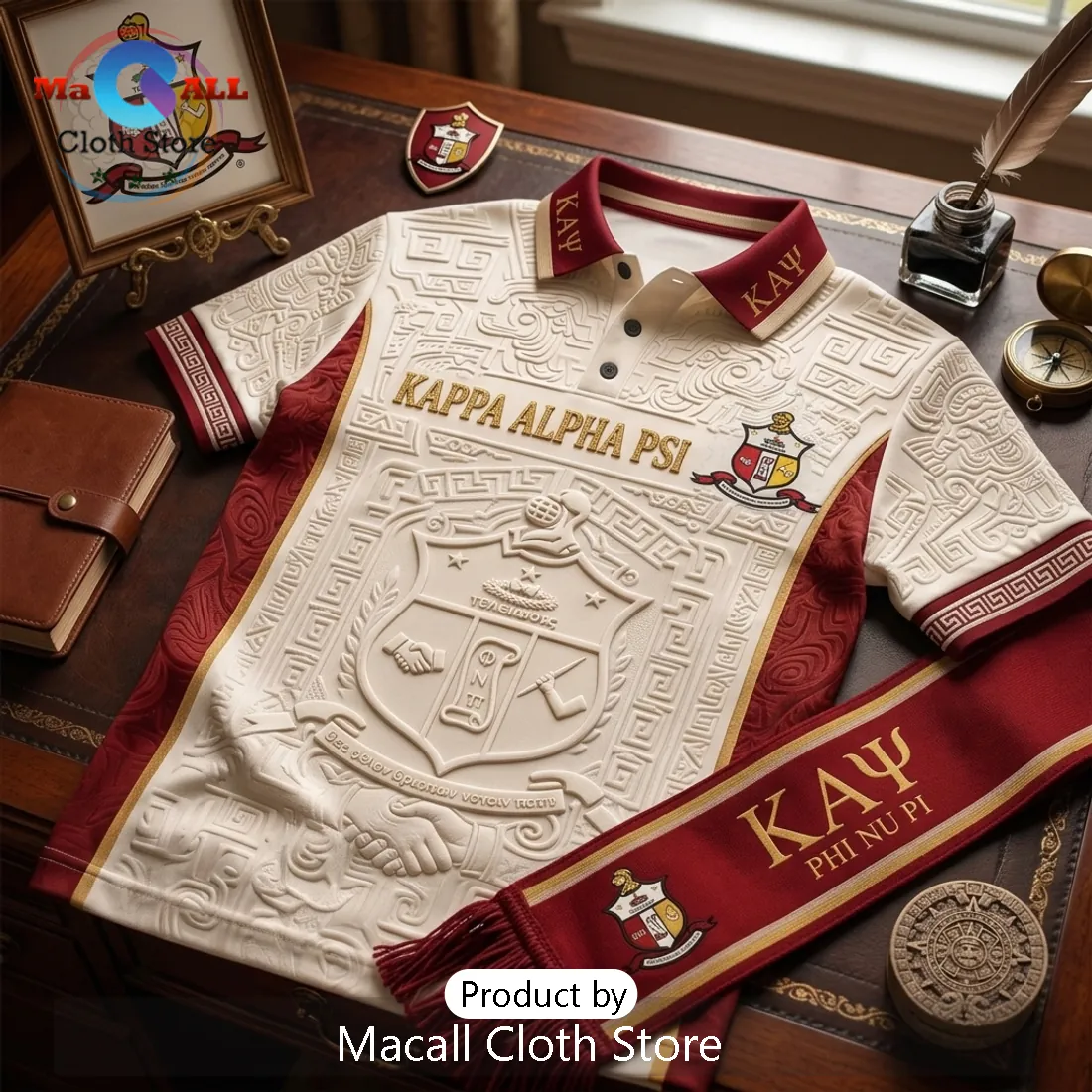 Kappa Alpha Psi Embroidered Crest Polo Shirt Kappa Alpha Psi Embroidered Crest Polo Shirt