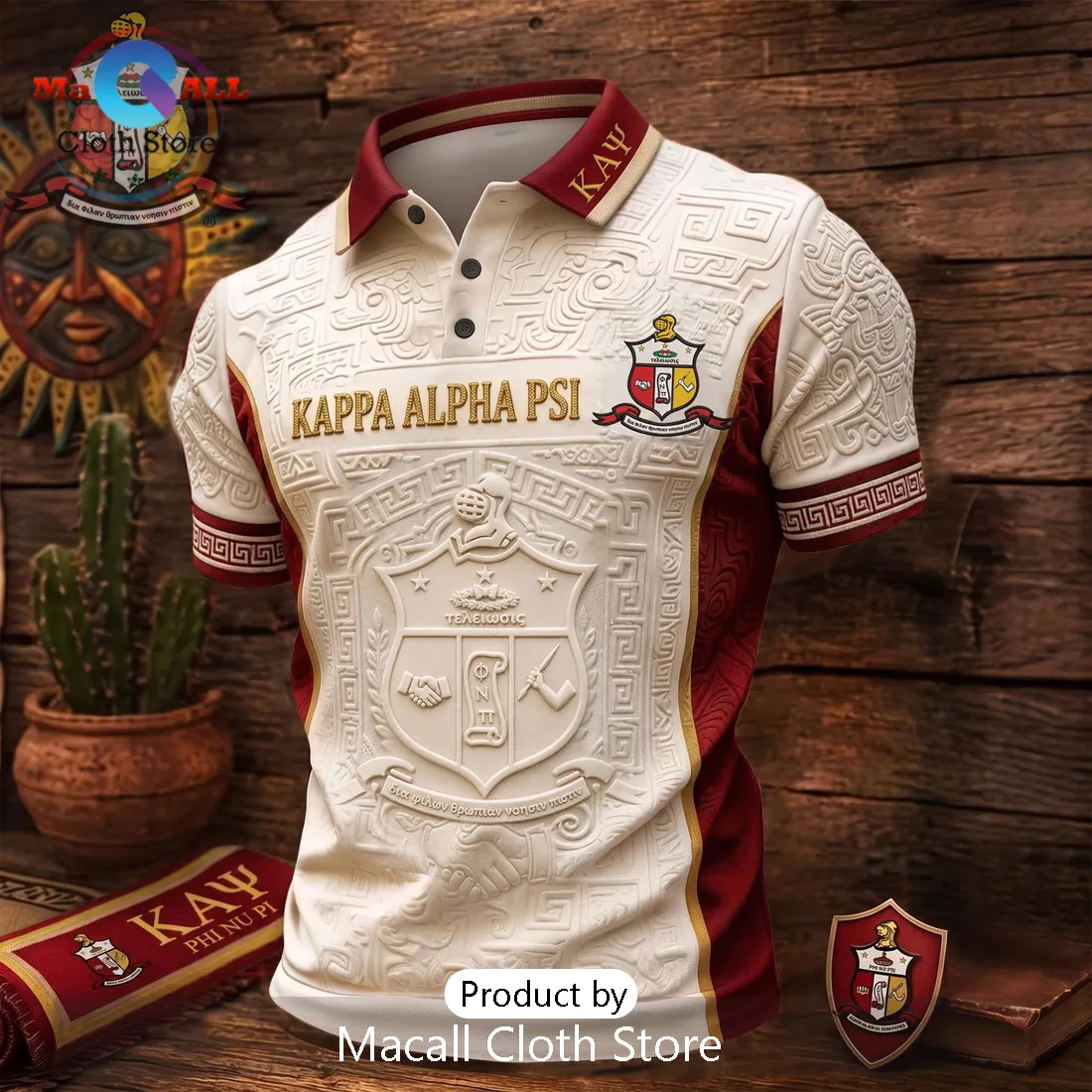 Kappa Alpha Psi Embroidered Crest Polo Shirt Kappa Alpha Psi Embroidered Crest Polo Shirt