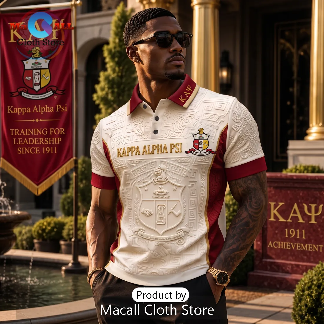 Kappa Alpha Psi Embroidered Crest Polo Shirt Kappa Alpha Psi Embroidered Crest Polo Shirt