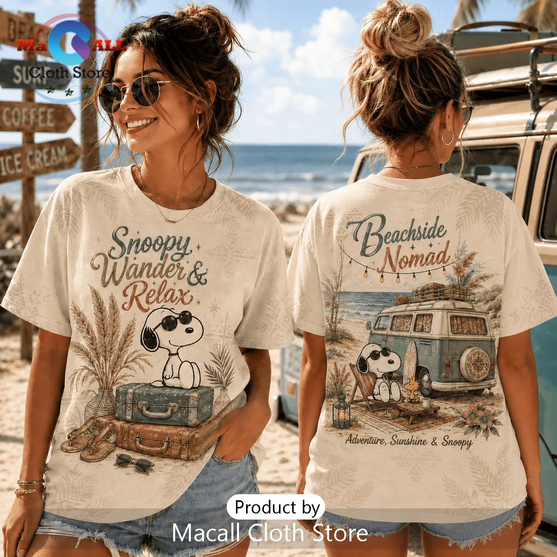 Snoopy Beachside Nomad Vintage T-Shirt