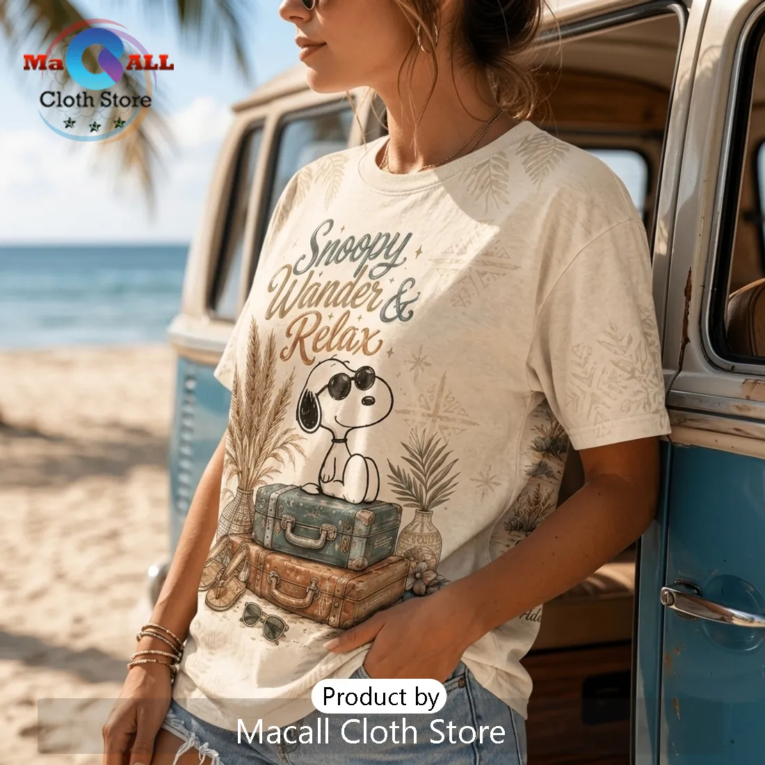 Snoopy Beachside Nomad Vintage T-Shirt Snoopy Beachside Nomad Vintage T-Shirt