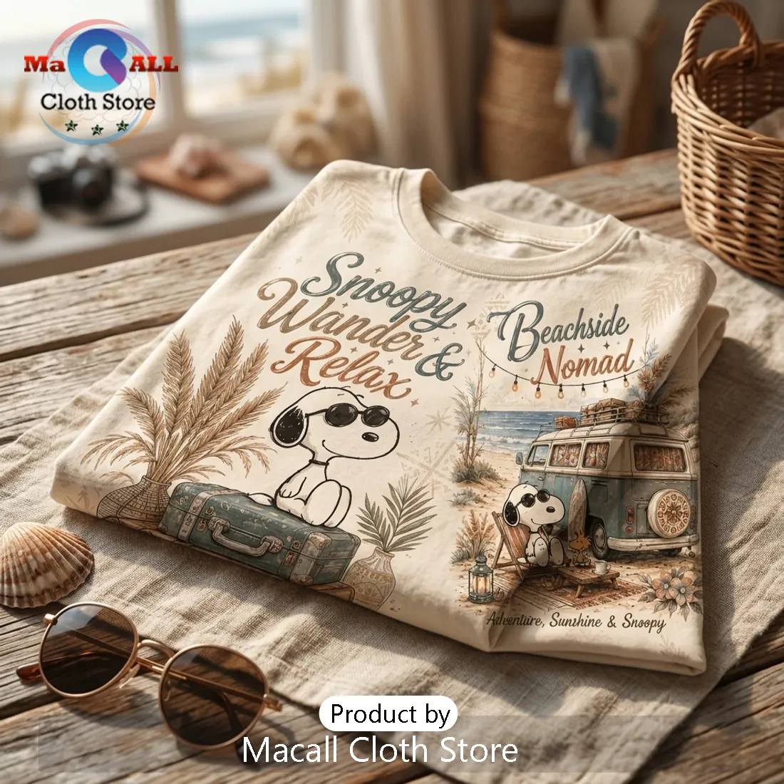 Snoopy Beachside Nomad Vintage T-Shirt Snoopy Beachside Nomad Vintage T-Shirt