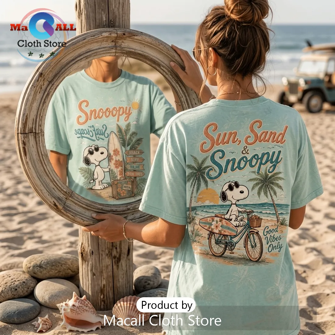 Snoopy Surf Light Blue T-Shirt Snoopy Surf Light Blue T-Shirt