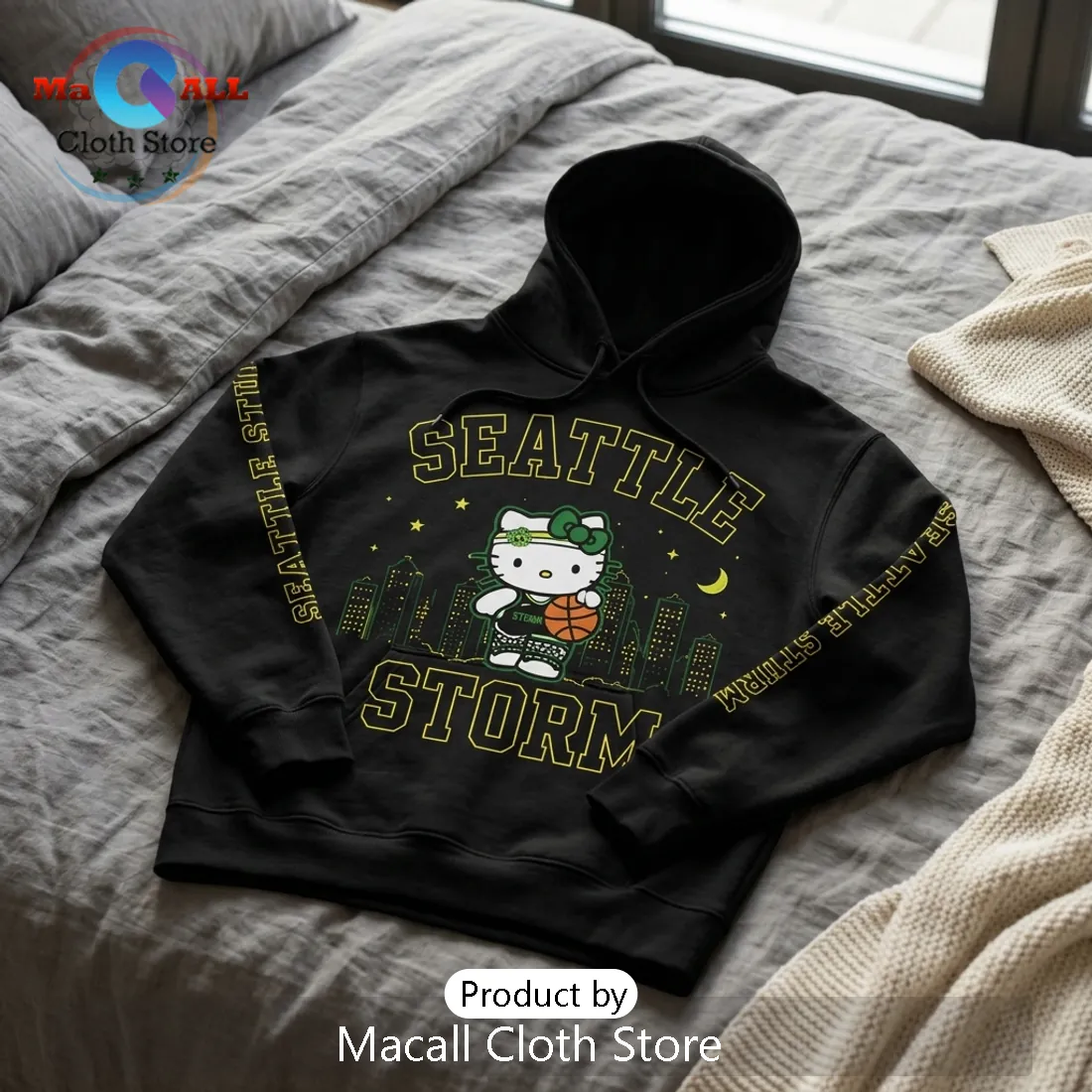 Seattle Storm x Hello Kitty Basketball Hoodie Seattle Storm x Hello Kitty Basketball Hoodie