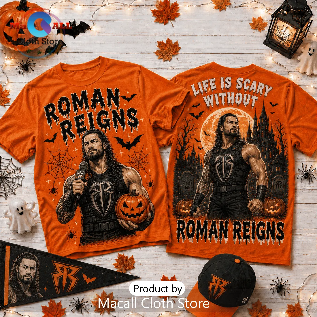 Roman Reigns Life Is Scary Without Orange T-Shirt