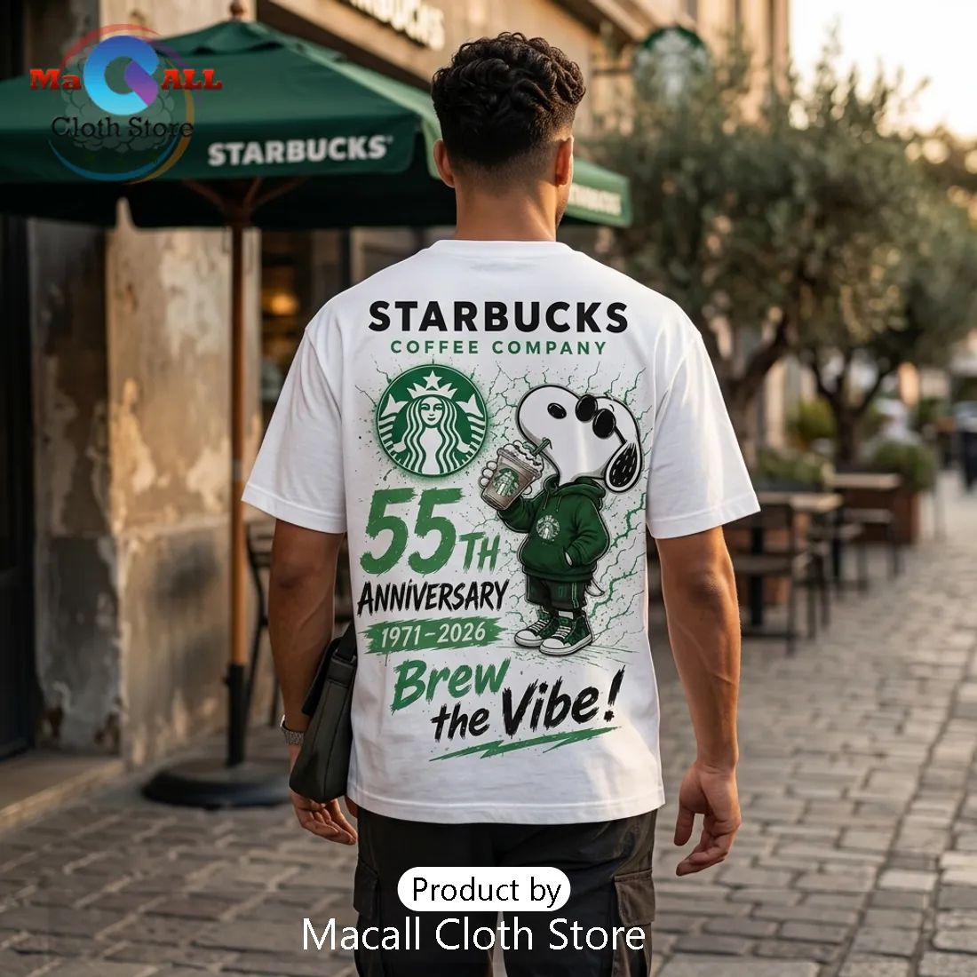Starbucks x Snoopy 55th Anniversary White T-Shirt Starbucks x Snoopy 55th Anniversary White T-Shirt