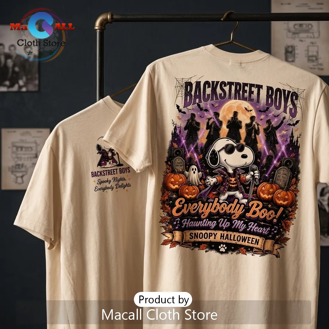 Backstreet Boys x Snoopy Everybody Boo Cream T-Shirt Backstreet Boys x Snoopy Everybody Boo Cream T-Shirt