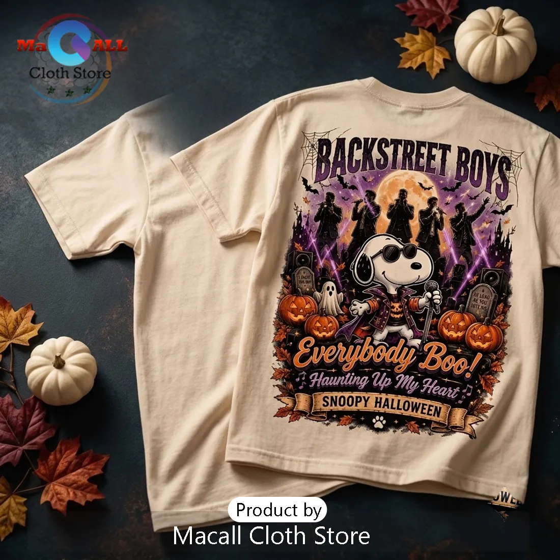 Backstreet Boys x Snoopy Everybody Boo Cream T-Shirt Backstreet Boys x Snoopy Everybody Boo Cream T-Shirt