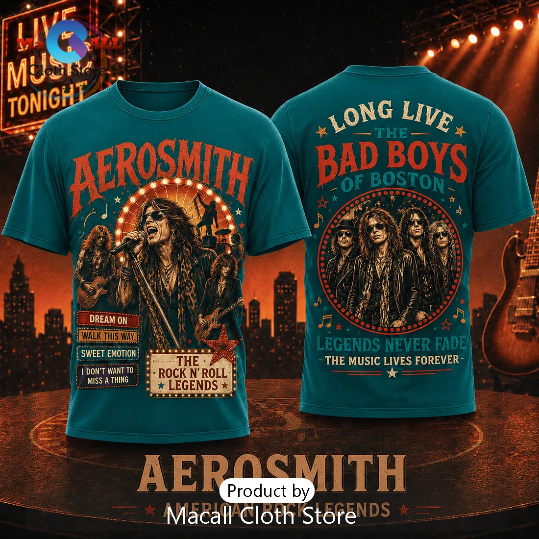 Aerosmith Bad Boys of Boston Concert T-Shirt Aerosmith Bad Boys of Boston Concert T-Shirt