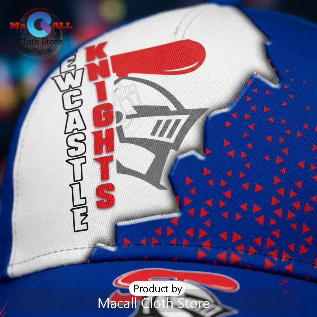 Newcastle Knights Mascot Blue Red Baseball Cap Newcastle Knights Mascot Blue Red Baseball Cap