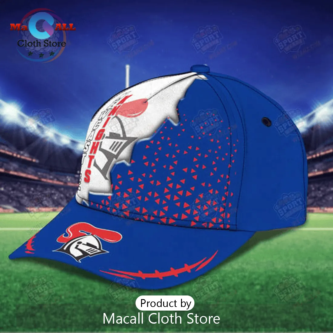 Newcastle Knights Mascot Blue Red Baseball Cap Newcastle Knights Mascot Blue Red Baseball Cap