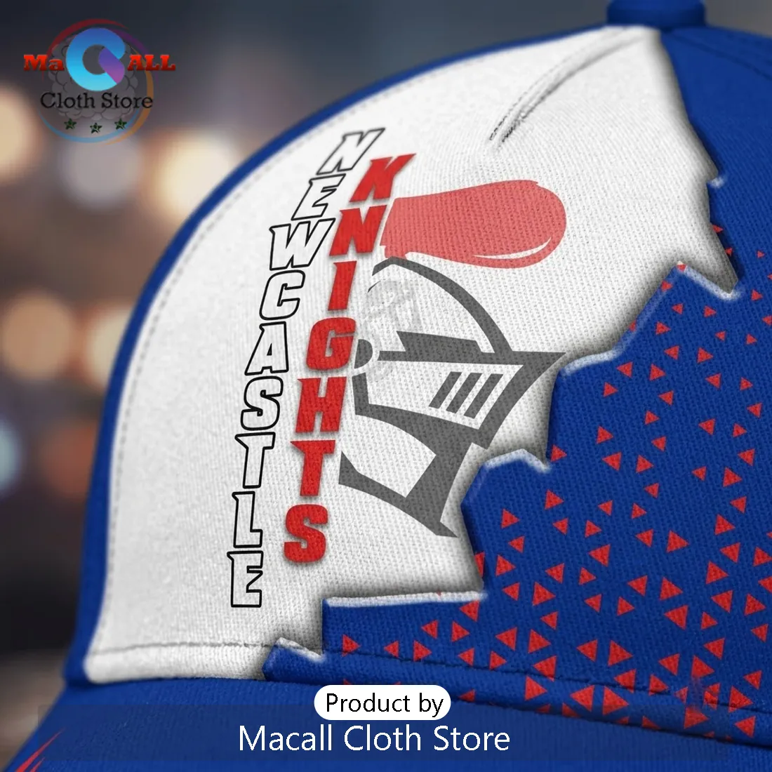 Newcastle Knights Mascot Blue Red Baseball Cap Newcastle Knights Mascot Blue Red Baseball Cap