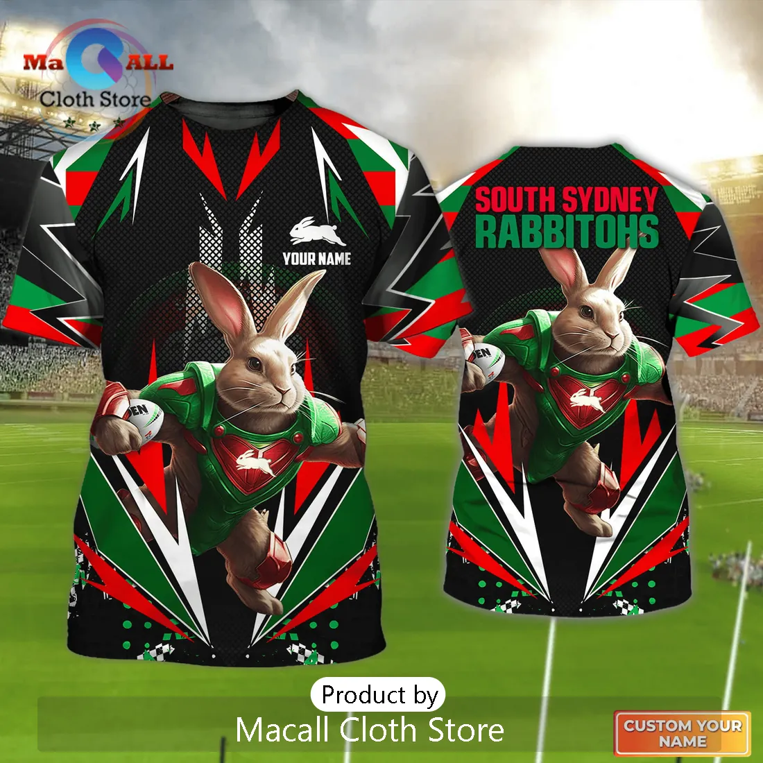 South Sydney Rabbitohs Rugby Mascot T-Shirt South Sydney Rabbitohs Rugby Mascot T-Shirt
