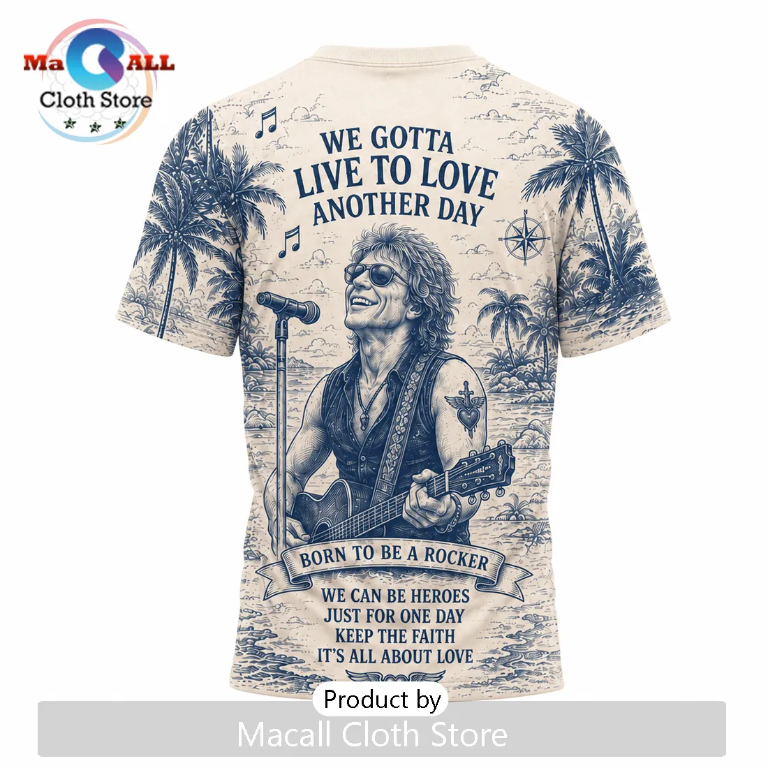 Bon Jovi Forever Tour Limited Edition Beige T-Shirt Bon Jovi Forever Tour Limited Edition Beige T-Shirt
