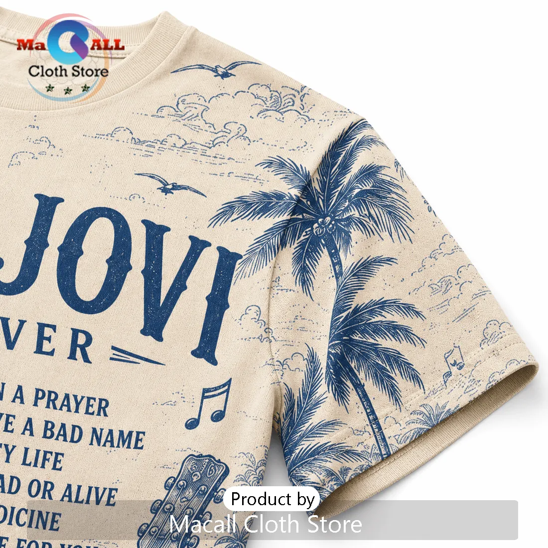 Bon Jovi Forever Tour Limited Edition Beige T-Shirt Bon Jovi Forever Tour Limited Edition Beige T-Shirt